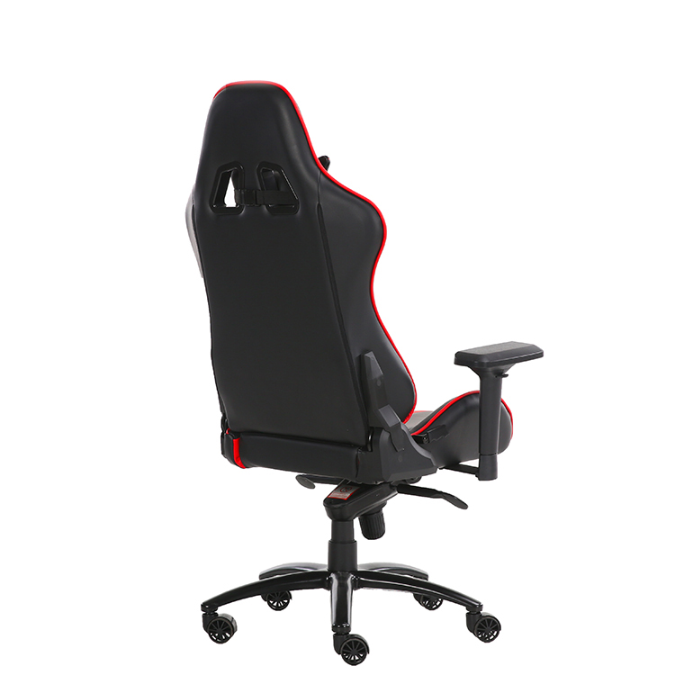 Fashion Genuine PU Leather Chair Black & Red Gamin