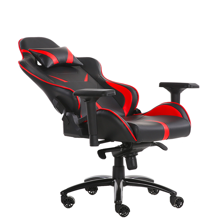 Fashion Genuine PU Leather Chair Black & Red Gamin